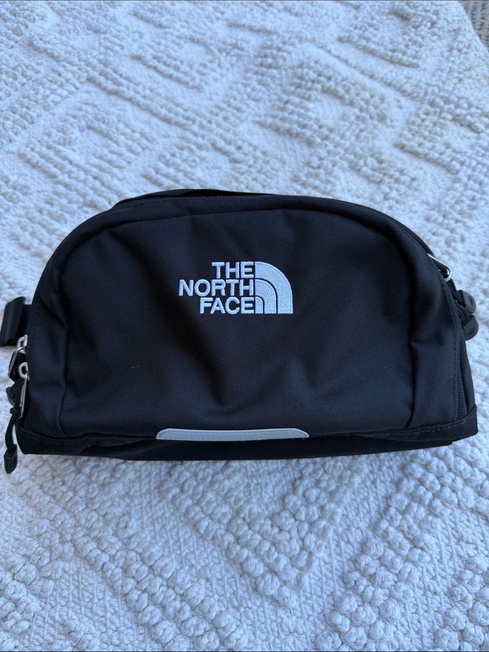 The North Face Black Compact Belt Bag with White Logo